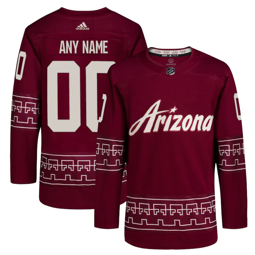 ANY NAME AND NUMBER ARIZONA COYOTES THIRD ADIDAS PRIMEGREEN NHL JERSEY