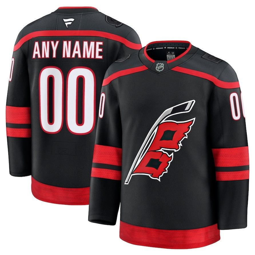 ANY NAME AND NUMBER CAROLINA HURRICANES HOME OR AWAY FANATICS PREMIUM NHL JERSEY (HAND STITCHED ON-ICE NAME/NUMBER/CUSTOMIZATION)
