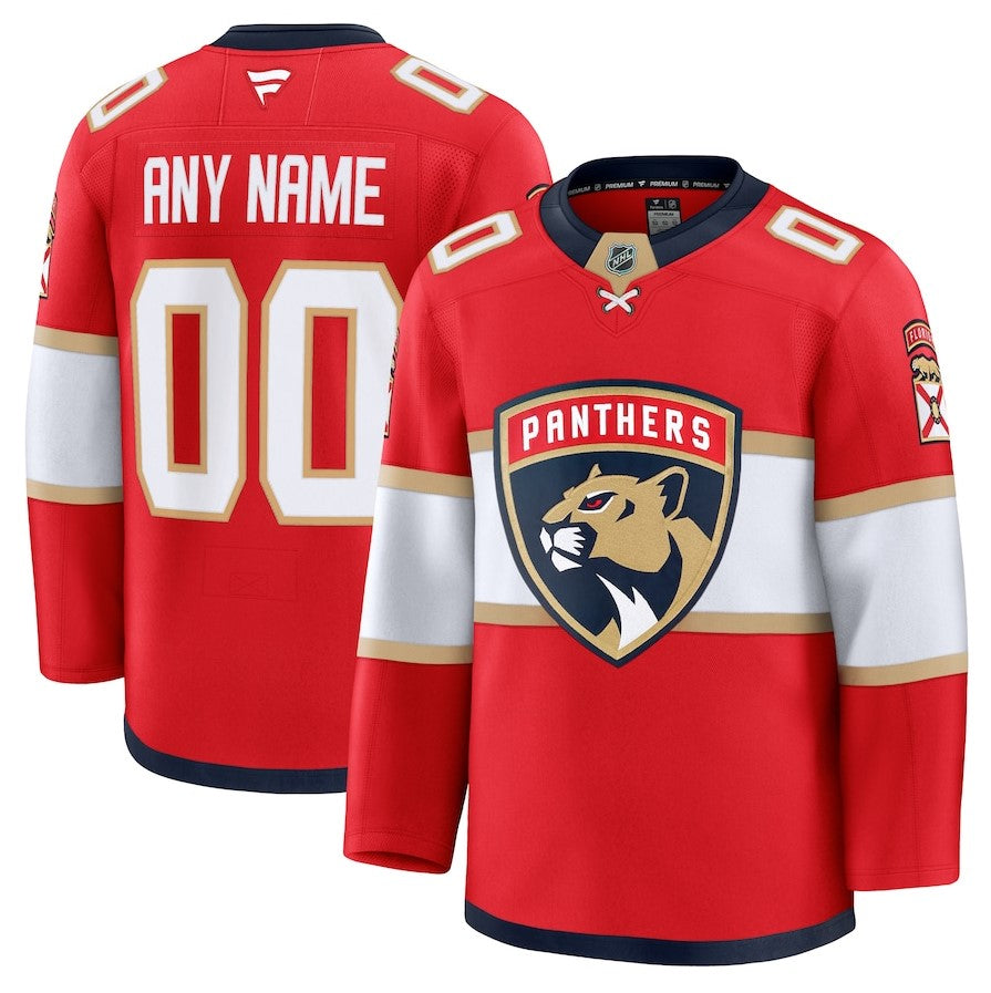 ANY NAME AND NUMBER FLORIDA PANTHERS HOME OR AWAY FANATICS NHL JERSEY