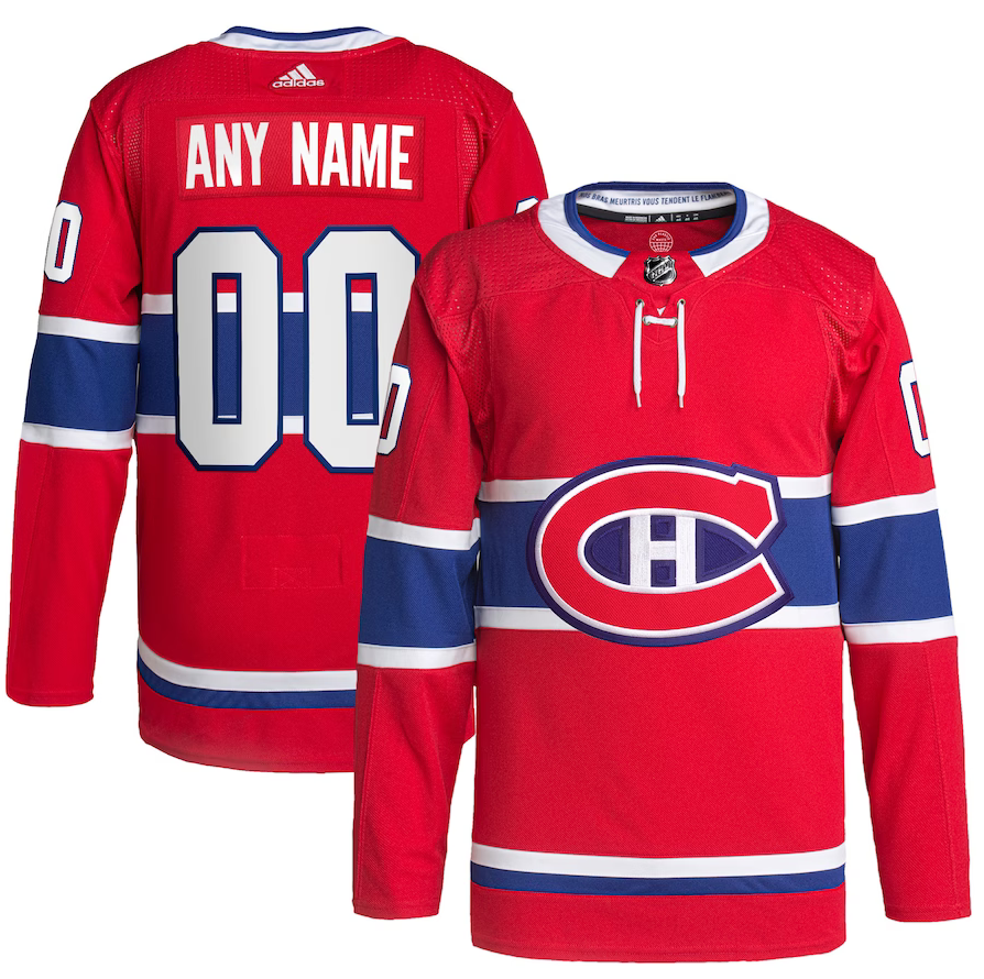 ANY NAME AND NUMBER MONTREAL CANADIENS HOME OR AWAY AUTHENTIC ADIDAS N