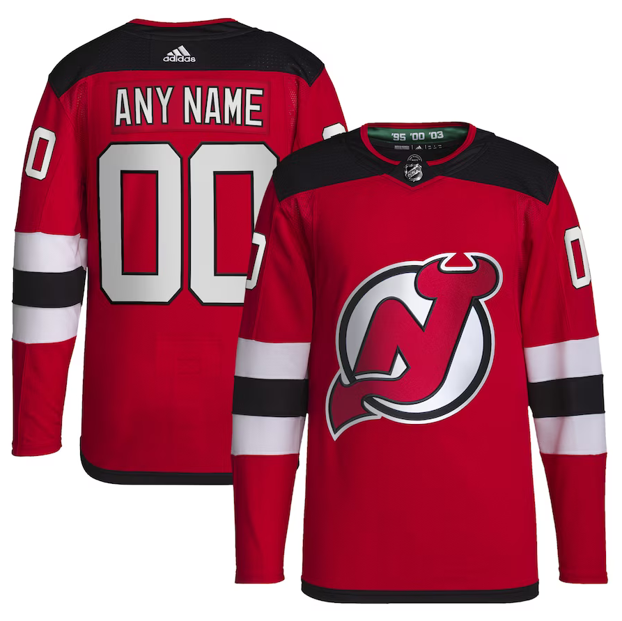 ANY NAME AND NUMBER NEW JERSEY DEVILS HOME OR AWAY AUTHENTIC ADIDAS NH