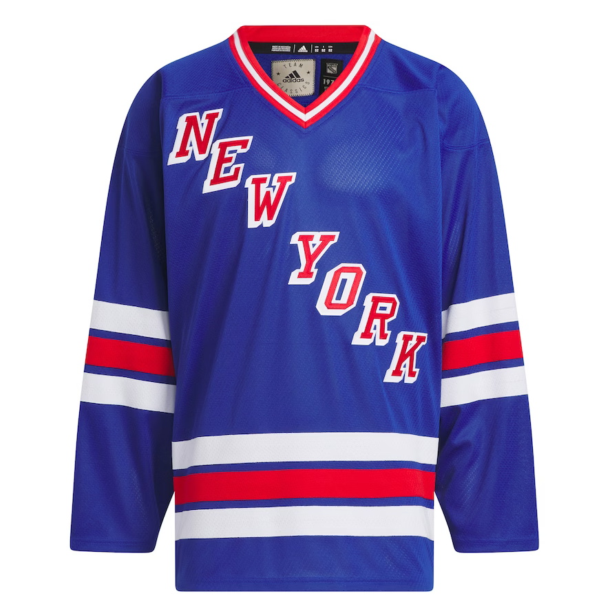 ANY NAME AND NUMBER NEW YORK RANGERS ADIDAS TEAM CLASSICS NHL JERSEY