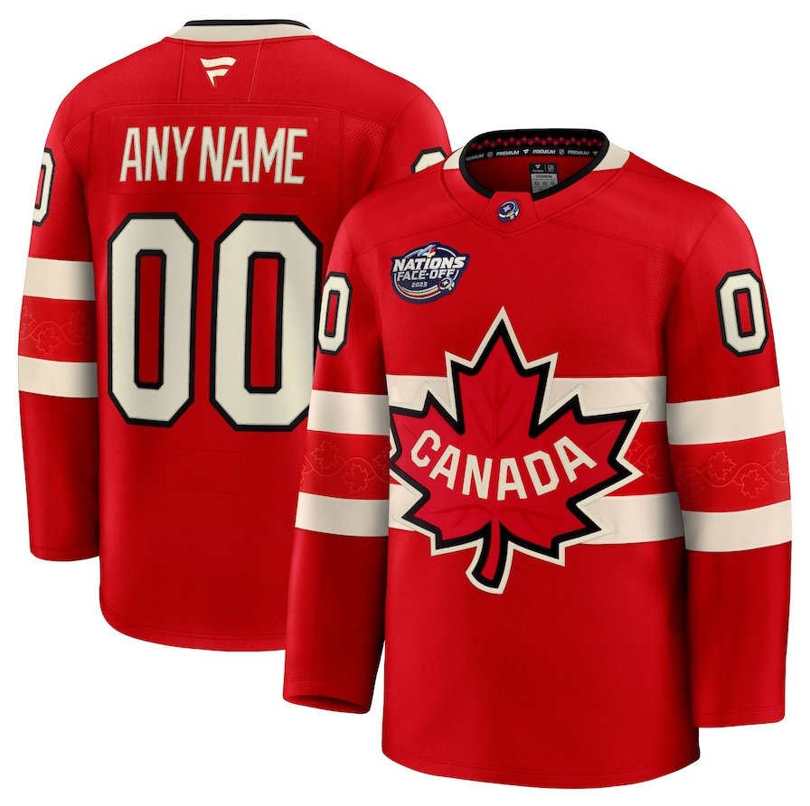ANY NAME AND NUMBER TEAM CANADA NATIONS FANATICS PREMIUM NHL JERSEY