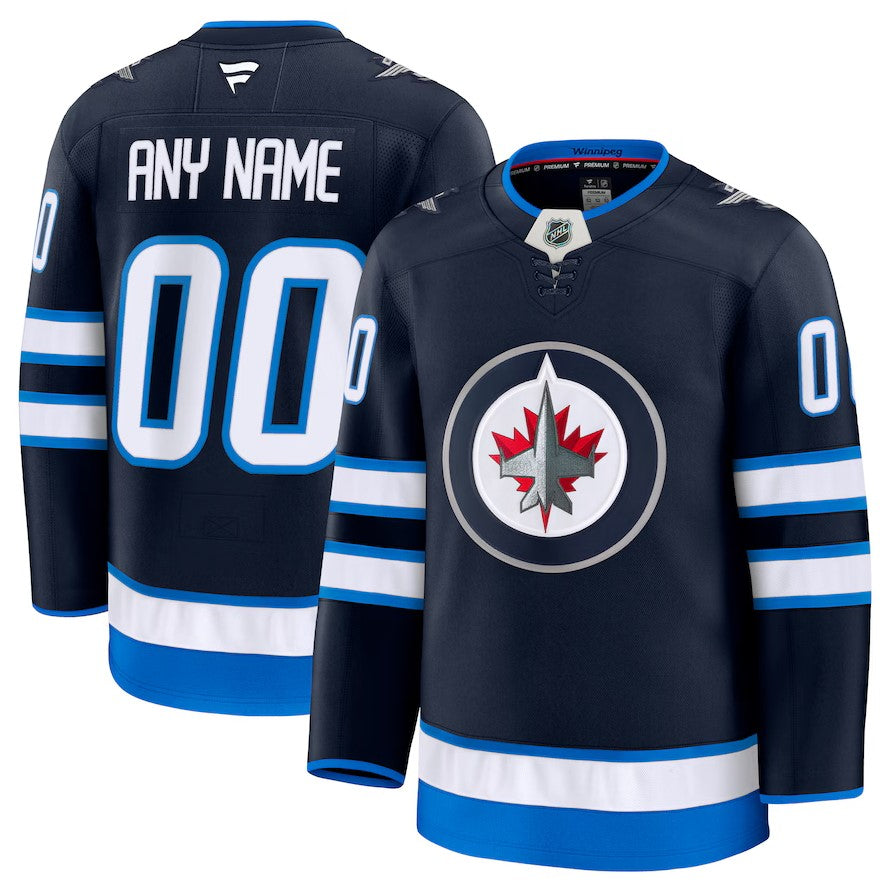 ANY NAME AND NUMBER WINNIPEG JETS HOME OR AWAY FANATICS NHL JERSEY HA