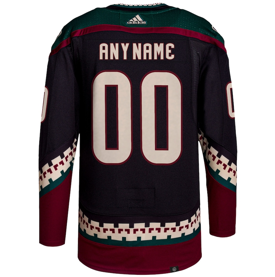 ANY NAME AND NUMBER ARIZONA COYOTES HOME OR AWAY KACHINA AUTHENTIC ADI