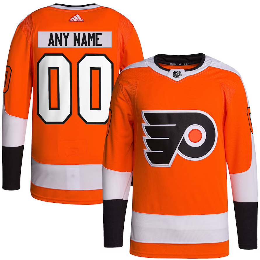 ANY NAME AND NUMBER PHILADELPHIA FLYERS HOME AUTHENTIC ADIDAS NHL JERS
