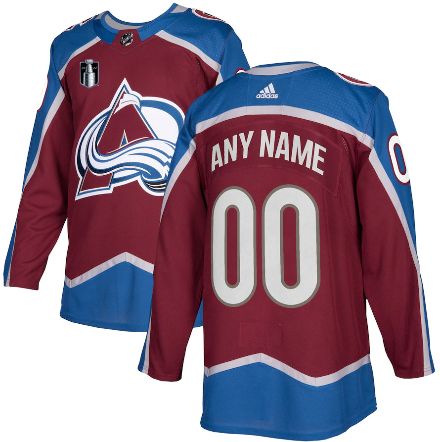 ANY NAME AND NUMBER 2022 STANLEY CUP FINAL COLORADO AVALANCHE HOME OR AWAY ADIDAS PRIMEGREEN NHL JERSEY (HAND STITCHED ON-ICE NAME/NUMBER/CUSTOMIZATION)