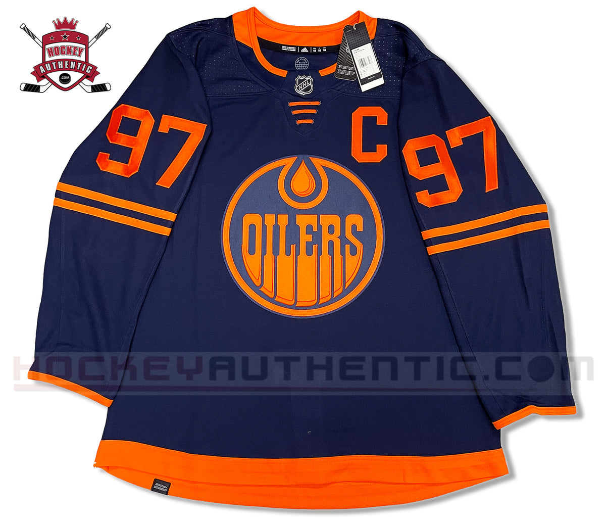 adidas Oilers McDavid Home Authentic Jersey - Blue