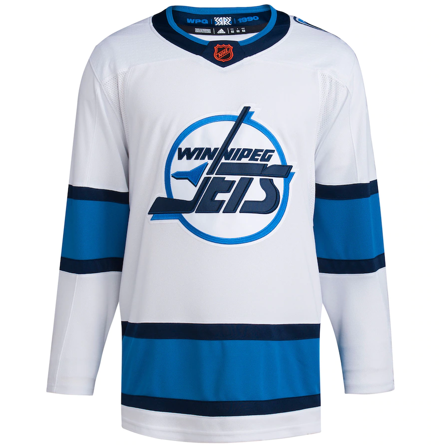 ANY NAME AND NUMBER WINNIPEG JETS REVERSE RETRO AUTHENTIC ADIDAS NHL J
