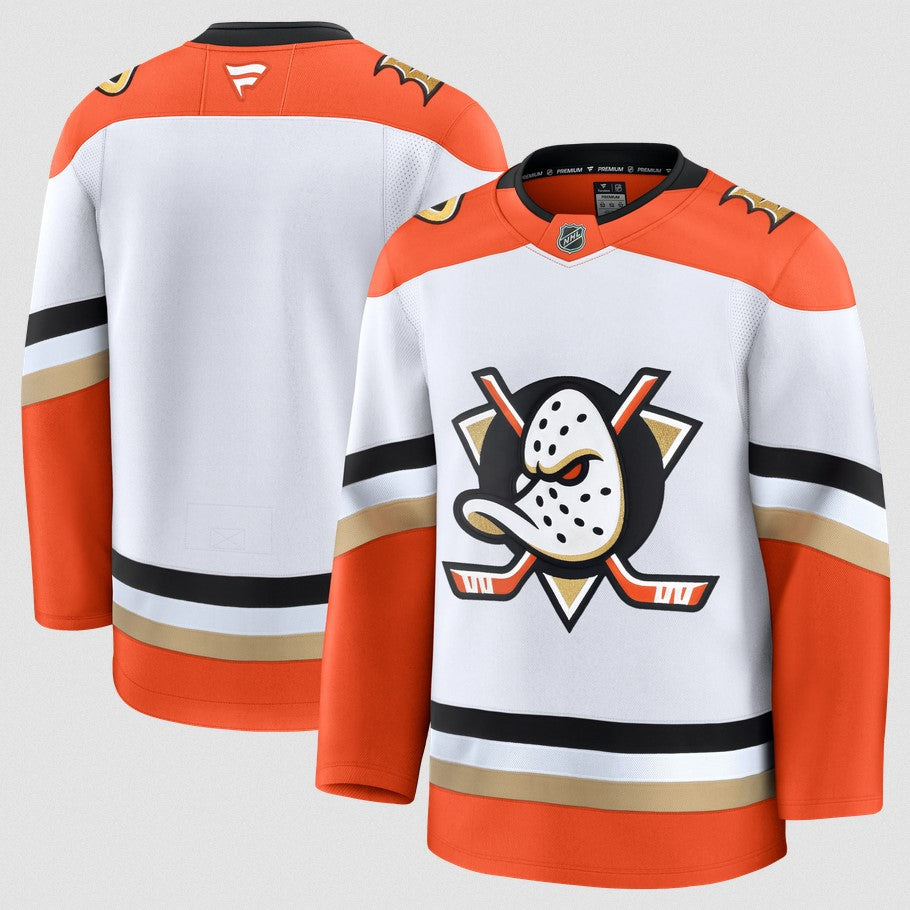 ANY NAME AND NUMBER ANAHEIM DUCKS HOME OR AWAY FANATICS NHL JERSEY (HAND STITCHED PREMIUM MODEL)