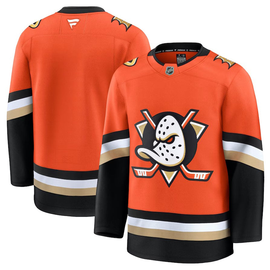 ANY NAME AND NUMBER ANAHEIM DUCKS HOME OR AWAY FANATICS NHL JERSEY (HAND STITCHED PREMIUM MODEL)