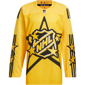 NATHAN MACKINNON 2024 ALL STAR AUTHENTIC YELLOW ADIDAS X DREW HOUSE NHL JERSEY (COLORADO AVALANCHE)