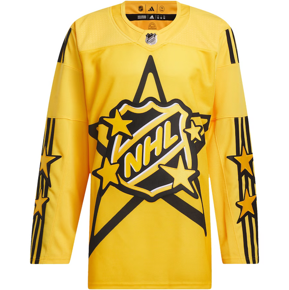 SIDNEY CROSBY 2024 ALL STAR AUTHENTIC YELLOW ADIDAS X DREW HOUSE NHL JERSEY (PITTSBURGH PENGUINS)