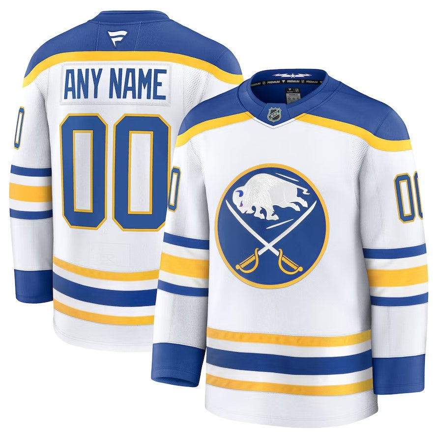 ANY NAME AND NUMBER BUFFALO SABRES HOME OR AWAY FANATICS NHL JERSEY (HAND STITCHED PREMIUM MODEL)