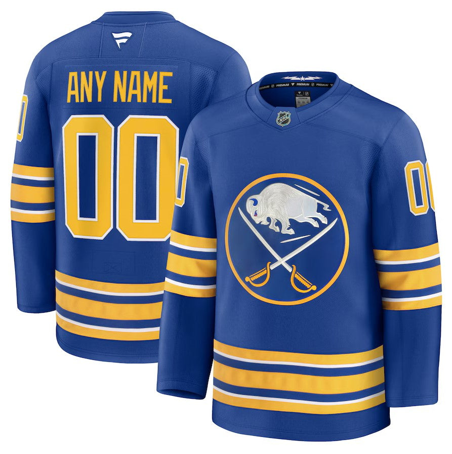 ANY NAME AND NUMBER BUFFALO SABRES HOME OR AWAY FANATICS NHL JERSEY (HAND STITCHED PREMIUM MODEL)