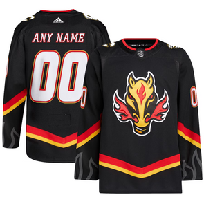 ANY NAME AND NUMBER CALGARY FLAMES THIRD AUTHENTIC ADIDAS NHL JERSEY (CUSTOMIZED PRIMEGREEN MODEL)