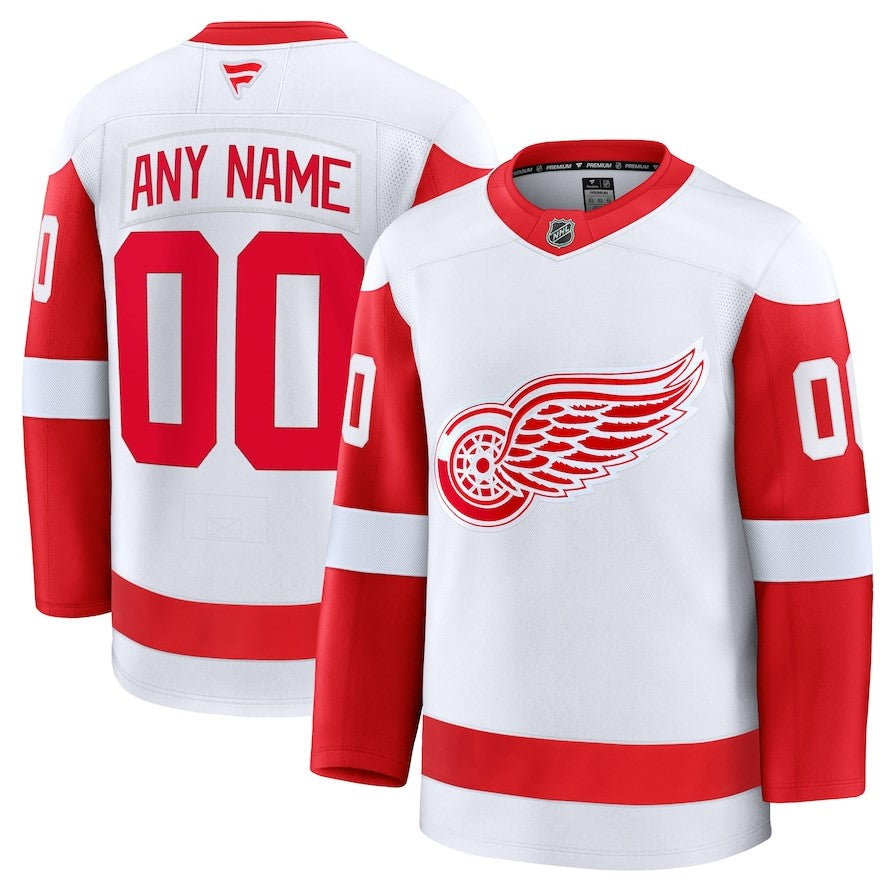 ANY NAME AND NUMBER DETROIT RED WINGS HOME OR AWAY FANATICS NHL JERSEY (HAND STITCHED PREMIUM MODEL)