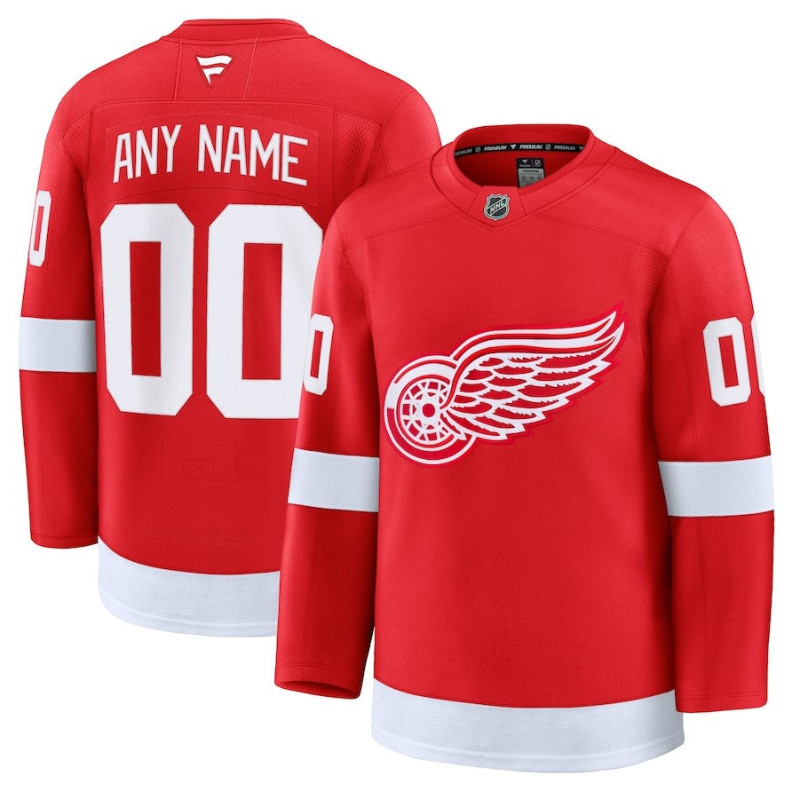 ANY NAME AND NUMBER DETROIT RED WINGS HOME OR AWAY FANATICS NHL JERSEY (HAND STITCHED PREMIUM MODEL)