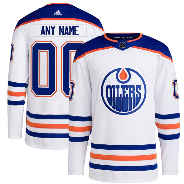 ANY NAME AND NUMBER EDMONTON OILERS HOME OR AWAY AUTHENTIC ADIDAS NHL JERSEY (CUSTOMIZED PRIMEGREEN MODEL)