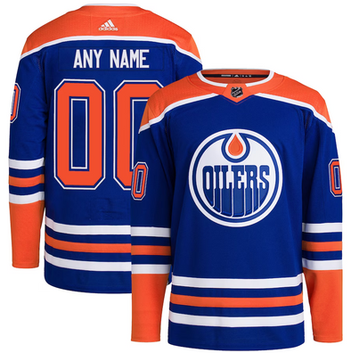 ANY NAME AND NUMBER EDMONTON OILERS HOME OR AWAY AUTHENTIC ADIDAS NHL JERSEY (CUSTOMIZED PRIMEGREEN MODEL)