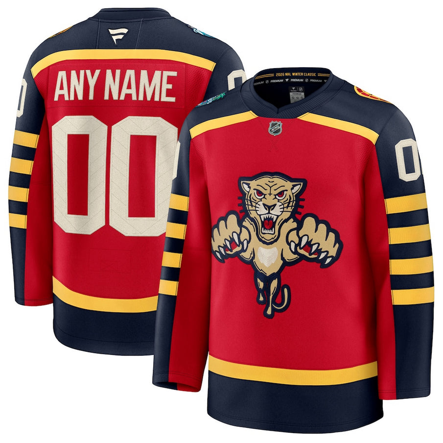 ANY NAME AND NUMBER FLORIDA PANTHERS 2026 WINTER CLASSIC FANATICS PREMIUM NHL JERSEY (HAND STITCHED ON-ICE NAME/NUMBER/CUSTOMIZATION)