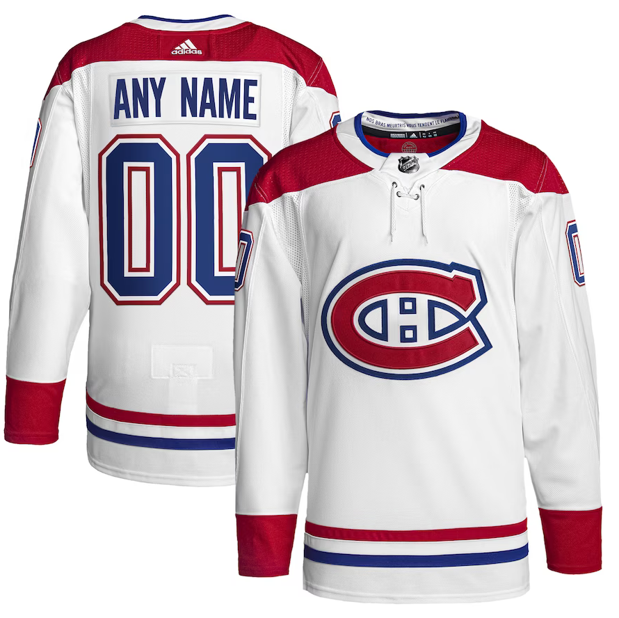 ANY NAME AND NUMBER MONTREAL CANADIENS HOME OR AWAY AUTHENTIC ADIDAS NHL JERSEY (CUSTOMIZED PRIMEGREEN MODEL)