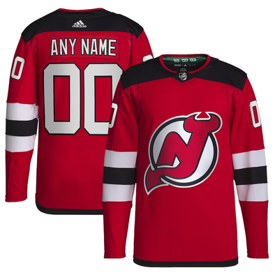 ANY NAME AND NUMBER NEW JERSEY DEVILS HOME OR AWAY AUTHENTIC ADIDAS NHL JERSEY (CUSTOMIZED PRIMEGREEN MODEL)
