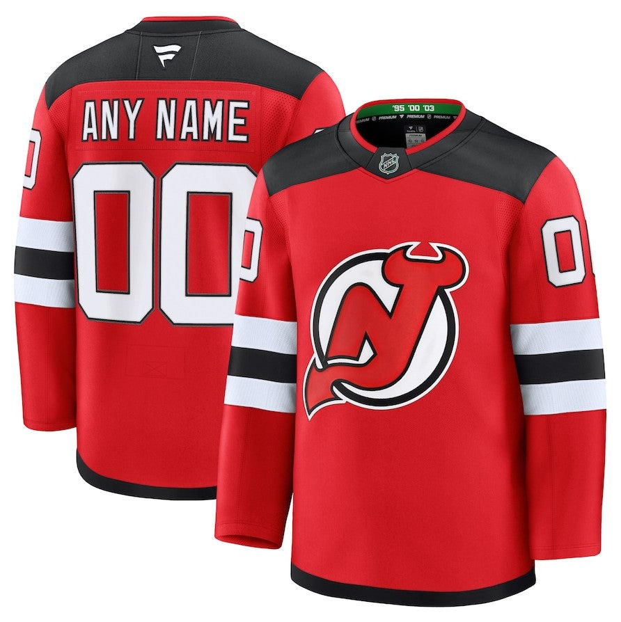 ANY NAME AND NUMBER NEW JERSEY DEVILS HOME OR AWAY FANATICS NHL JERSEY (HAND STITCHED PREMIUM MODEL)