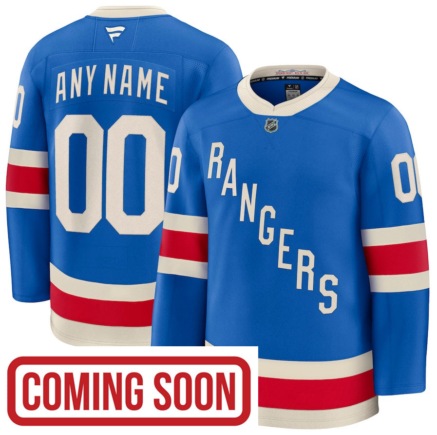 Nhl Rangers ANY NAME AND NUMBER NEW YORK RANGERS CENTENNIAL FANATICS PREMIUM NHL J