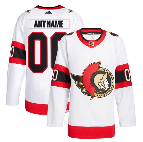 ANY NAME AND NUMBER OTTAWA SENATORS HOME OR AWAY AUTHENTIC ADIDAS NHL JERSEY (CUSTOMIZED PRIMEGREEN MODEL)
