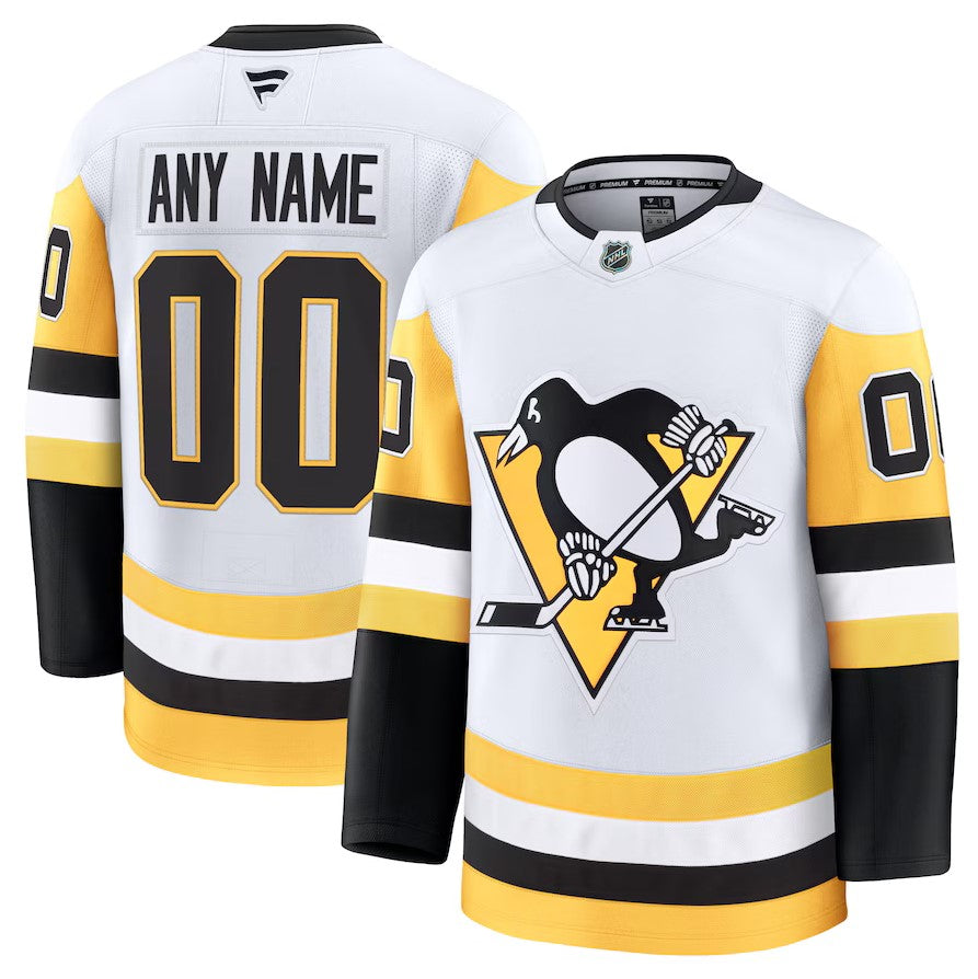 ANY NAME AND NUMBER PITTSBURGH PENGUINS HOME OR AWAY FANATICS NHL JERSEY (HAND STITCHED PREMIUM MODEL)