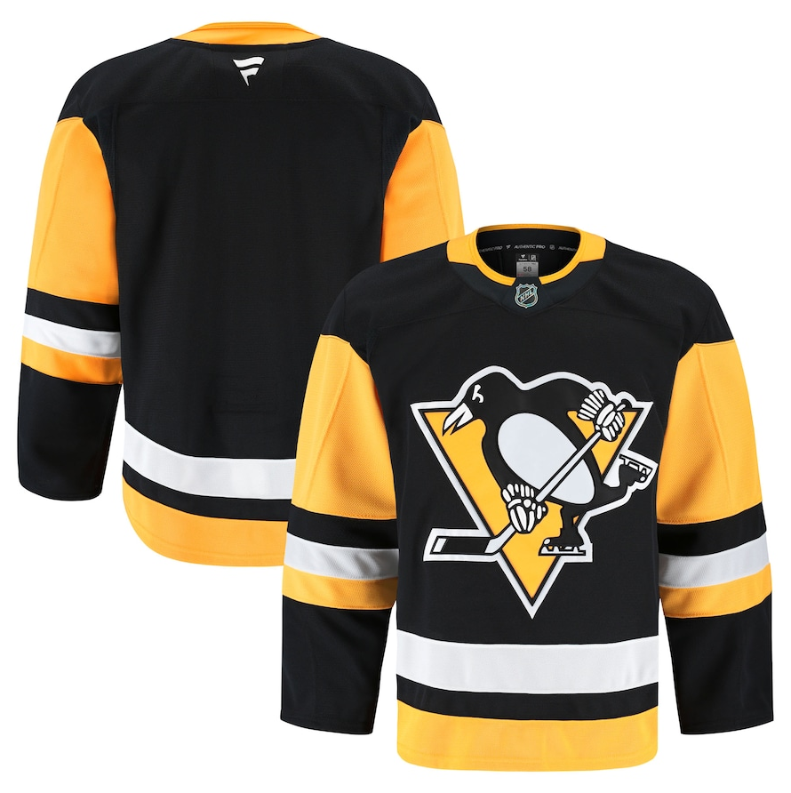 ANY NAME AND NUMBER PITTSBURGH PENGUINS HOME FANATICS AUTHENTIC PRO GAME NHL JERSEY MADE IN CANADA MIC