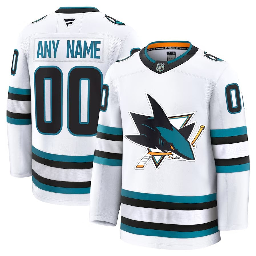 ANY NAME AND NUMBER SAN JOSE SHARKS HOME OR AWAY FANATICS NHL JERSEY (HAND STITCHED PREMIUM MODEL)