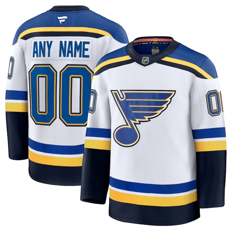 ANY NAME AND NUMBER ST. LOUIS BLUES HOME OR AWAY FANATICS NHL JERSEY (HAND STITCHED PREMIUM MODEL)