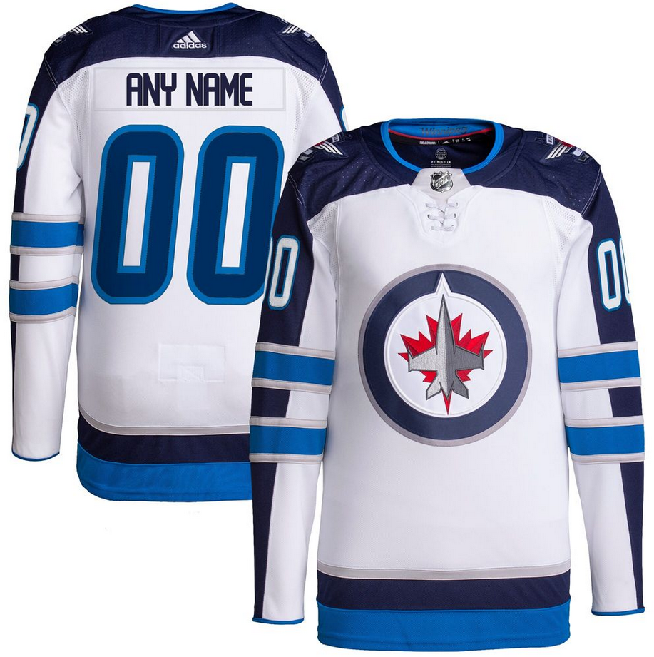 ANY NAME AND NUMBER WINNIPEG JETS HOME OR AWAY AUTHENTIC ADIDAS NHL JERSEY (CUSTOMIZED PRIMEGREEN MODEL)