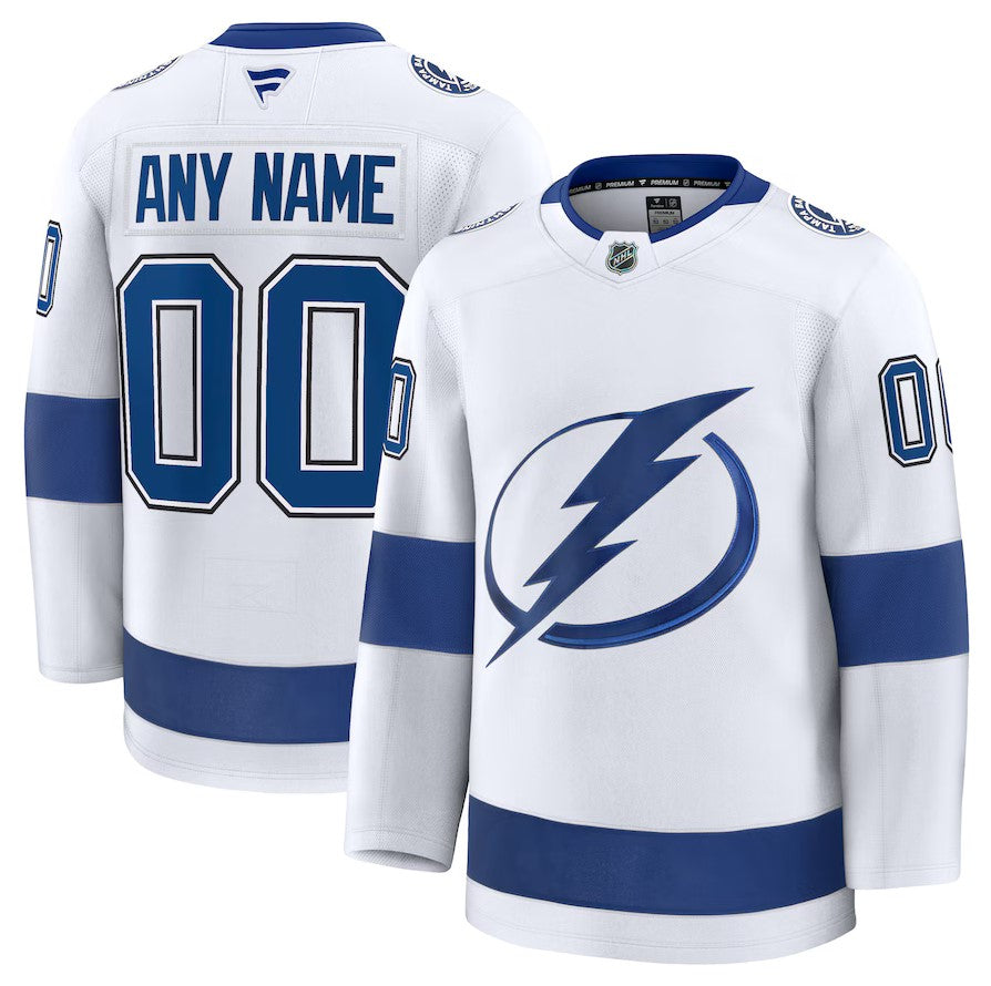 ANY NAME AND NUMBER TAMPA BAY LIGHTNING HOME OR AWAY FANATICS NHL JERSEY (HAND STITCHED PREMIUM MODEL)