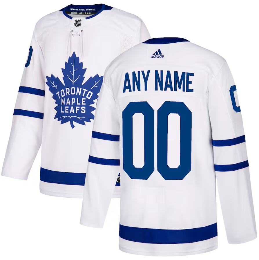ANY NAME AND NUMBER TORONTO MAPLE LEAFS HOME OR AWAY AUTHENTIC ADIDAS