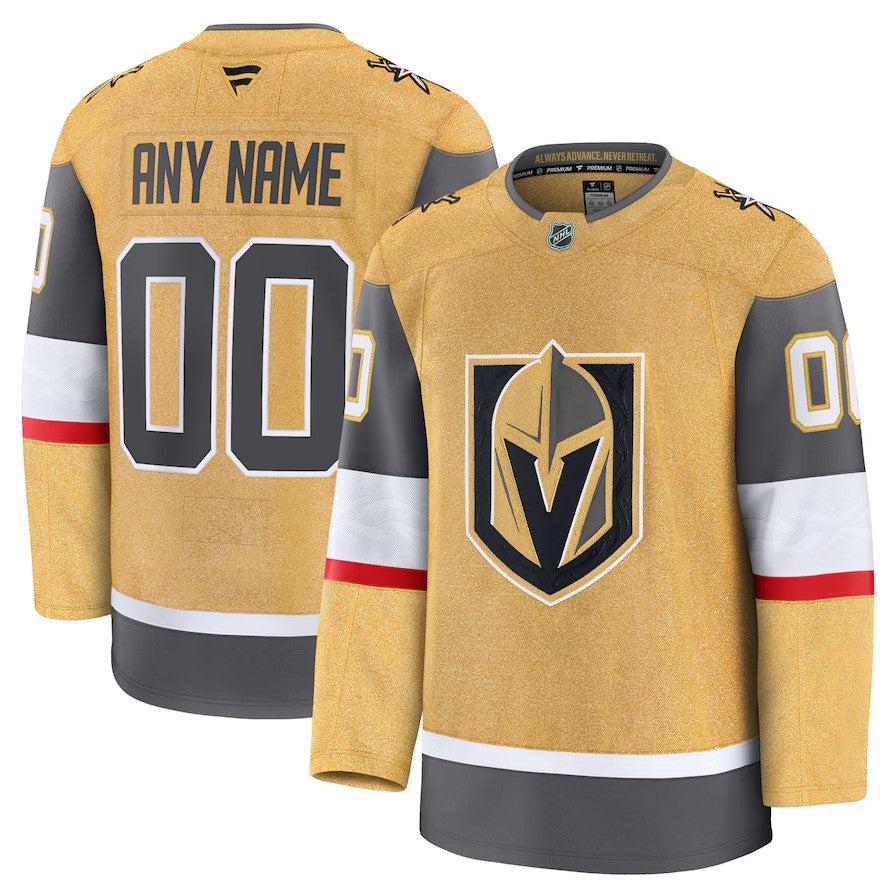 ANY NAME AND NUMBER VEGAS GOLDEN KNIGHTS HOME OR AWAY FANATICS NHL JERSEY (HAND STITCHED PREMIUM MODEL)