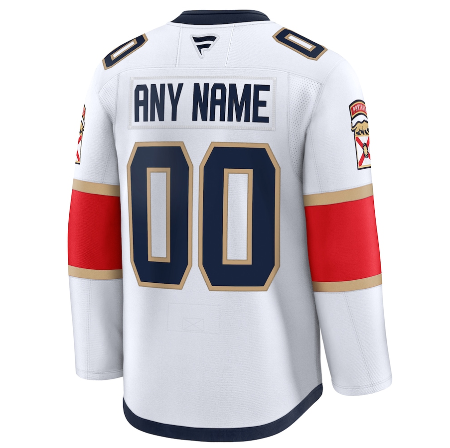 ANY NAME AND NUMBER FLORIDA PANTHERS 2025 STANLEY CUP FINAL HOME OR AWAY FANATICS PREMIUM NHL JERSEY (HAND STITCHED ON-ICE NAME/NUMBER/CUSTOMIZATION)