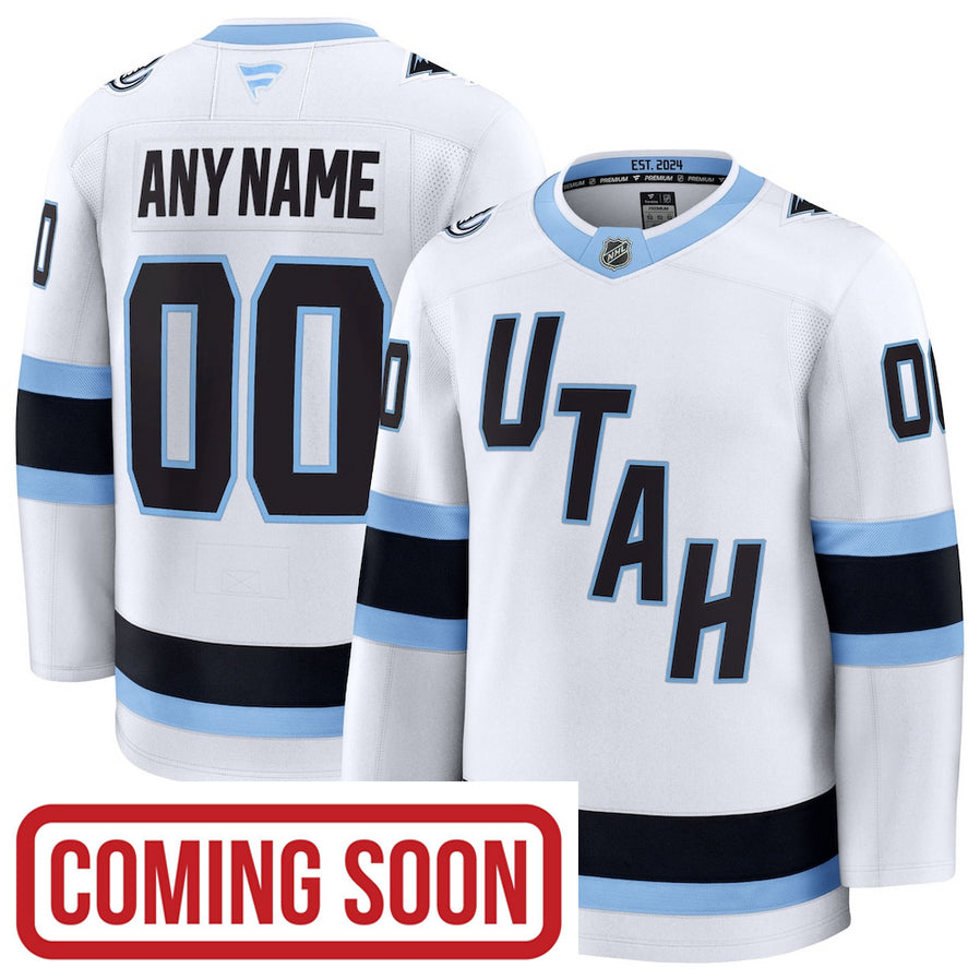 ANY NAME AND NUMBER UTAH MAMMOTH HOME OR AWAY FANATICS PREMIUM NHL JERSEY (HAND STITCHED ON-ICE NAME/NUMBER/CUSTOMIZATION)