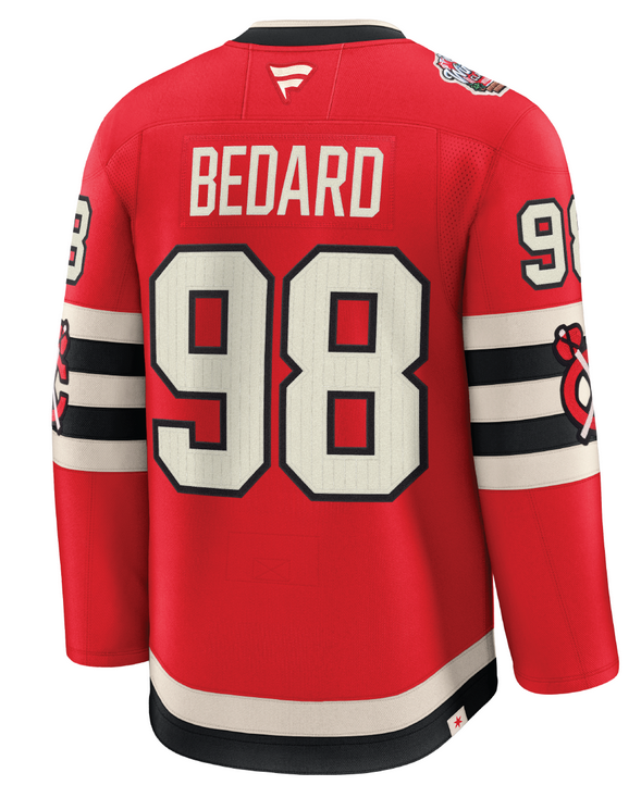 CONNOR BEDARD CHICAGO BLACKHAWKS WINTER CLASSIC FANATICS GAME NHL JERSEY (HAND STITCHED AUTHENTIC PRO MODEL - MADE IN CANADA)