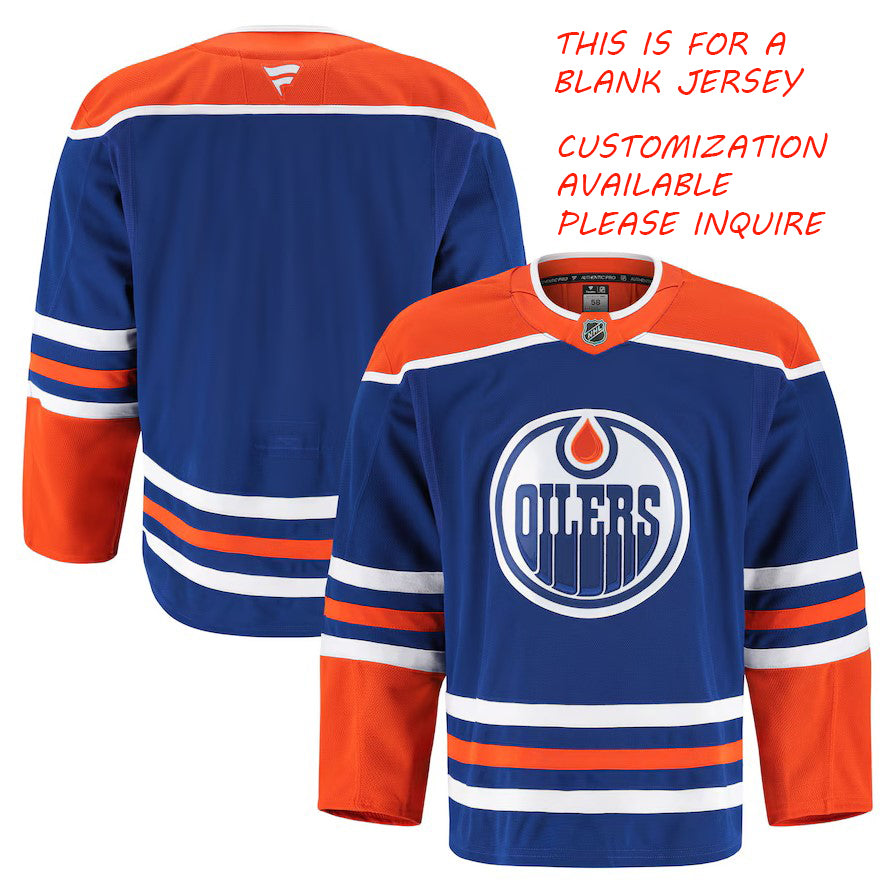 EDMONTON OILERS HOME FANATICS GAME AUTHENTIC PRO NHL JERSEY MADE IN CANADA MIC (CUSTOMIZATION AVAILABLE)