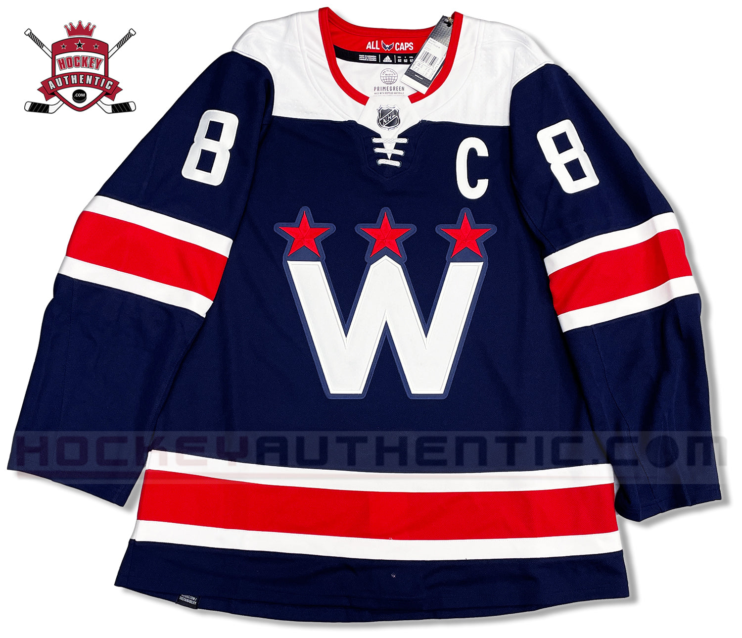 Washington Capitals - 74 Old Time Hockey - Long Sleeve Shirt - Large - Blue  -Nex