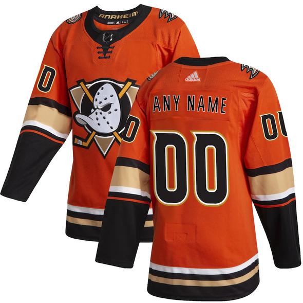 ANY NAME AND NUMBER ANAHEIM DUCKS THIRD AUTHENTIC ADIDAS NHL JERSEY (CUSTOMIZED PRIMEGREEN MODEL)