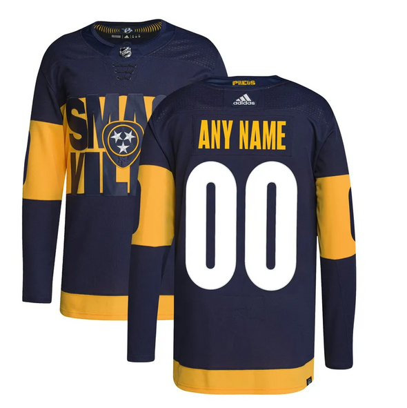 ANY NAME AND NUMBER NASHVILLE PREDATORS 2022 STADIUM SERIES AUTHENTIC PRO ADIDAS NHL JERSEY