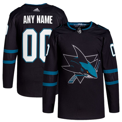 ANY NAME AND NUMBER SAN JOSE SHARKS THIRD AUTHENTIC ADIDAS NHL JERSEY (CUSTOMIZED PRIMEGREEN MODEL)