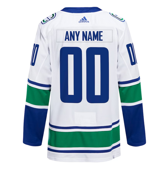 ANY NAME AND NUMBER VANCOUVER CANUCKS HOME OR AWAY AUTHENTIC ADIDAS NHL JERSEY (CUSTOMIZED PRIMEGREEN MODEL)