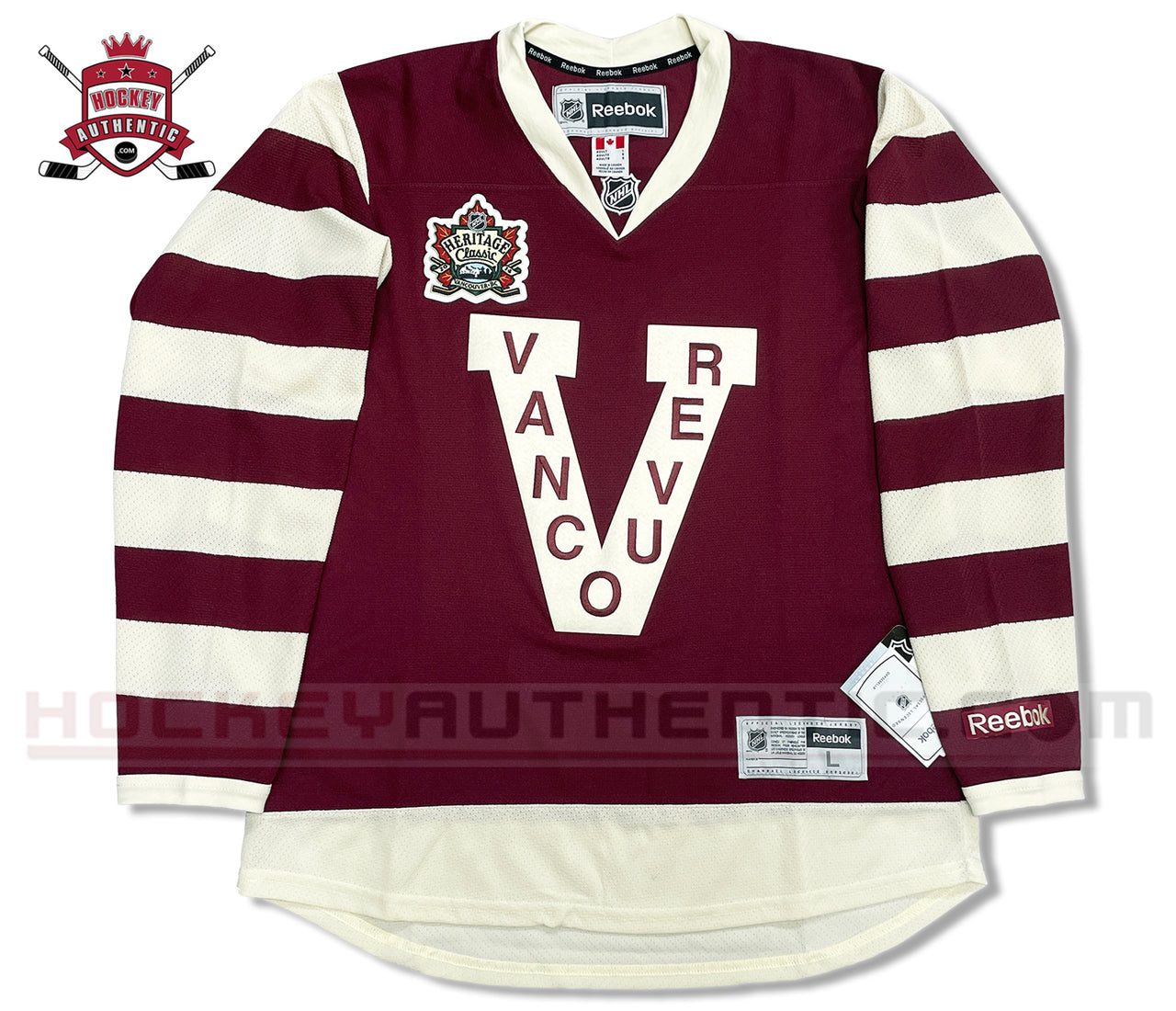 ANY NAME AND NUMBER 2014 HERITAGE CLASSIC VANCOUVER MILLIONAIRES PREMIER REEBOK NHL JERSEY (MADE IN CANADA MODEL)