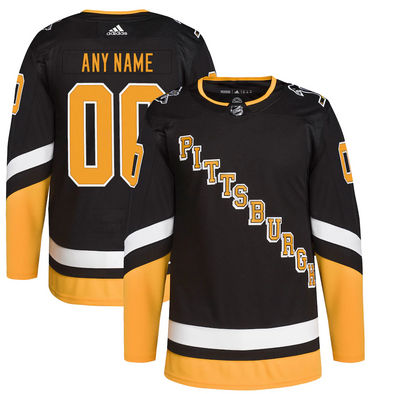 ANY NAME AND NUMBER PITTSBURGH PENGUINS THIRD AUTHENTIC ADIDAS NHL