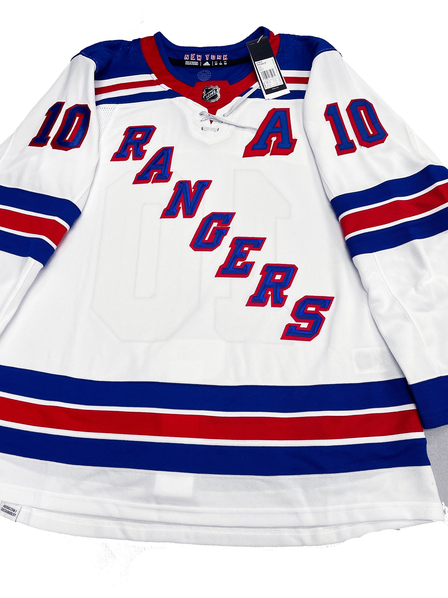 ANY NAME AND NUMBER NEW YORK RANGERS HOME OR AWAY AUTHENTIC ADIDAS NHL